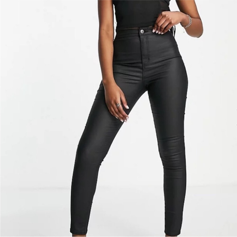 Topshop Joni Jeans Coated Denim